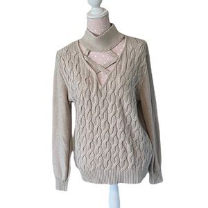 NY&Co XL cable knit sweater with sparkles